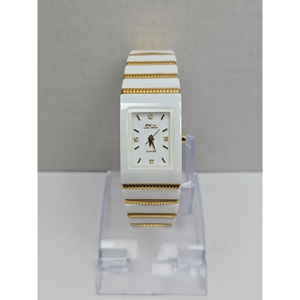 Daniel Steiger Cobra Blanco White Gold Ceramic Sapphire Womens Watch New Battery